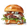 Hamburguesa de queso azul