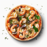 Seafood pizza