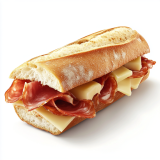 Bocadillo con jamón Serrano y queso